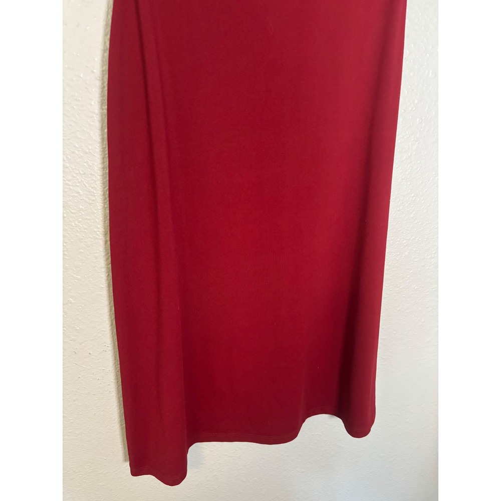 Susana Monaco Strapless Midi Dress Burgundy Wine Red Size Small - Picture 5 of 7